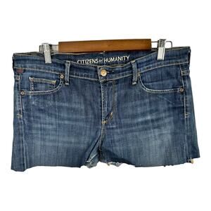Citizens of Humanity Womens Cutoff Raw Hem Denim Jean Booty Shorts Size 31